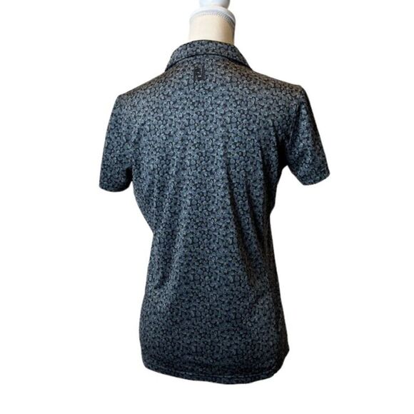 FootJoy FJ Golf Polo Black Gray Geometric with Lighthouse Performance Size Small - Picture 5 of 10